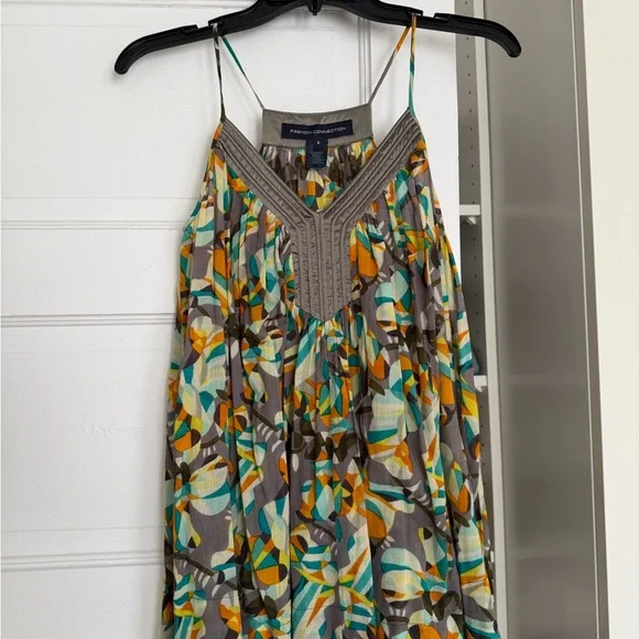 French Connection Abstract Print Flowy Top - Picture 2 of 4